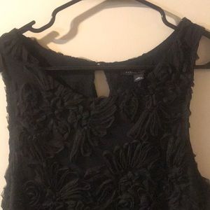 Black flowered tank